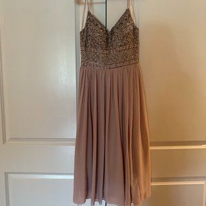 Beaded, light pink BHLDN dress, size 4